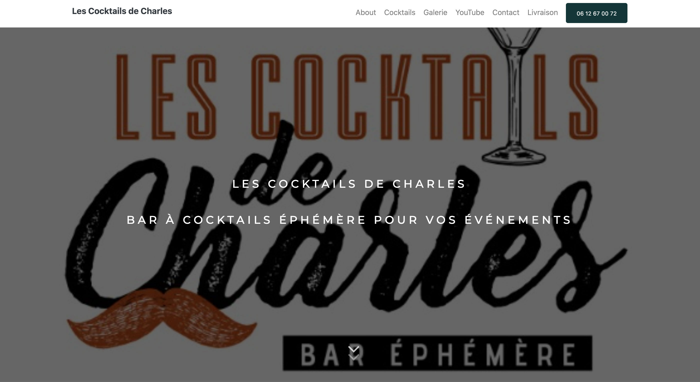Projet site web LES COCKTAILS DE CHARLES